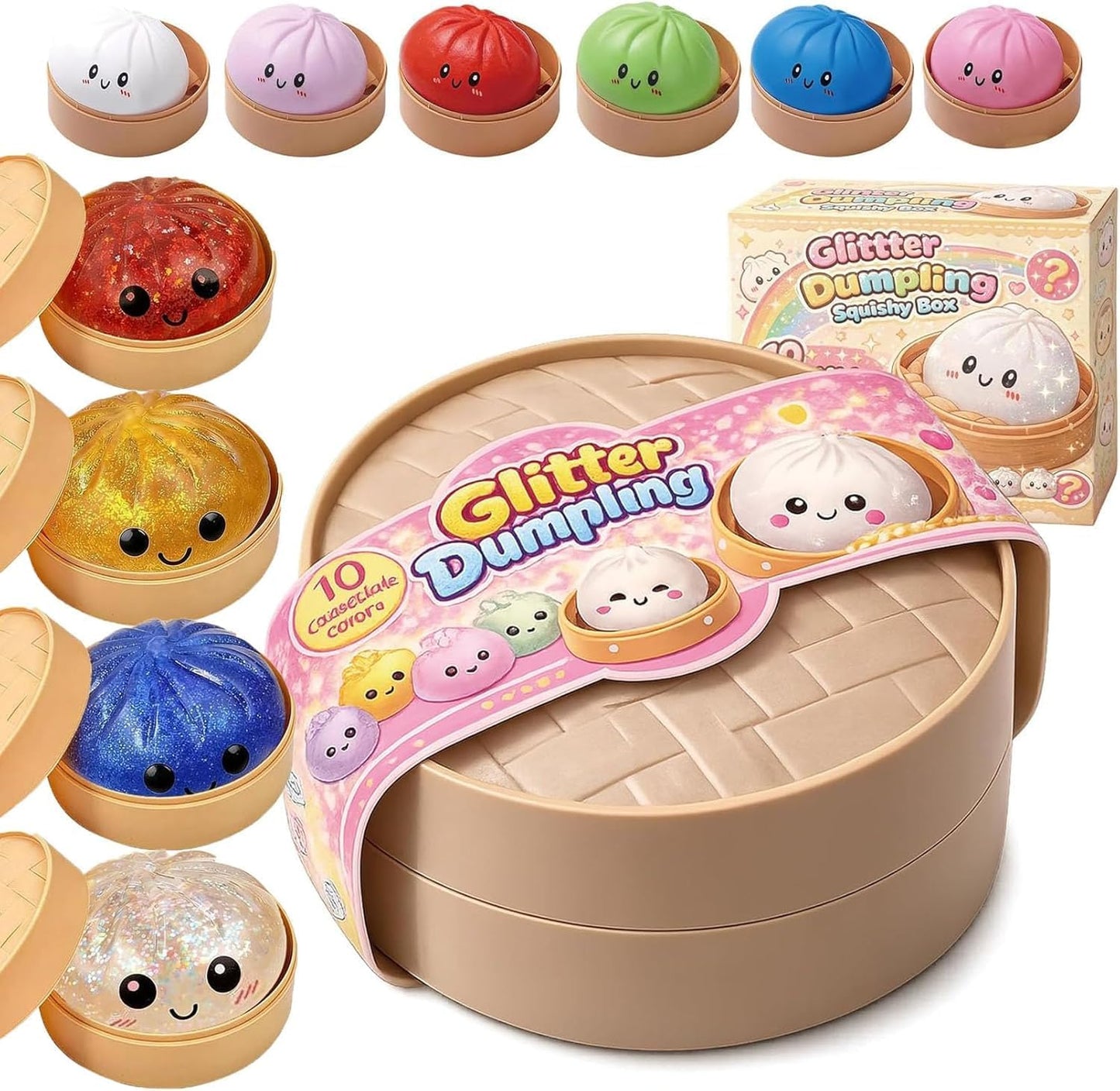 Glitter dumplings - funny meme toy