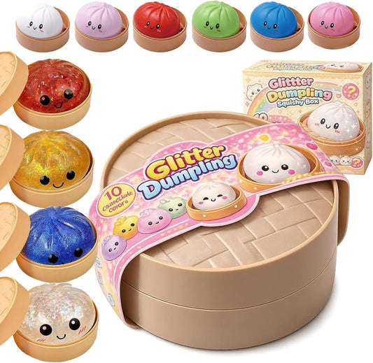 Glitter dumplings - funny meme toy