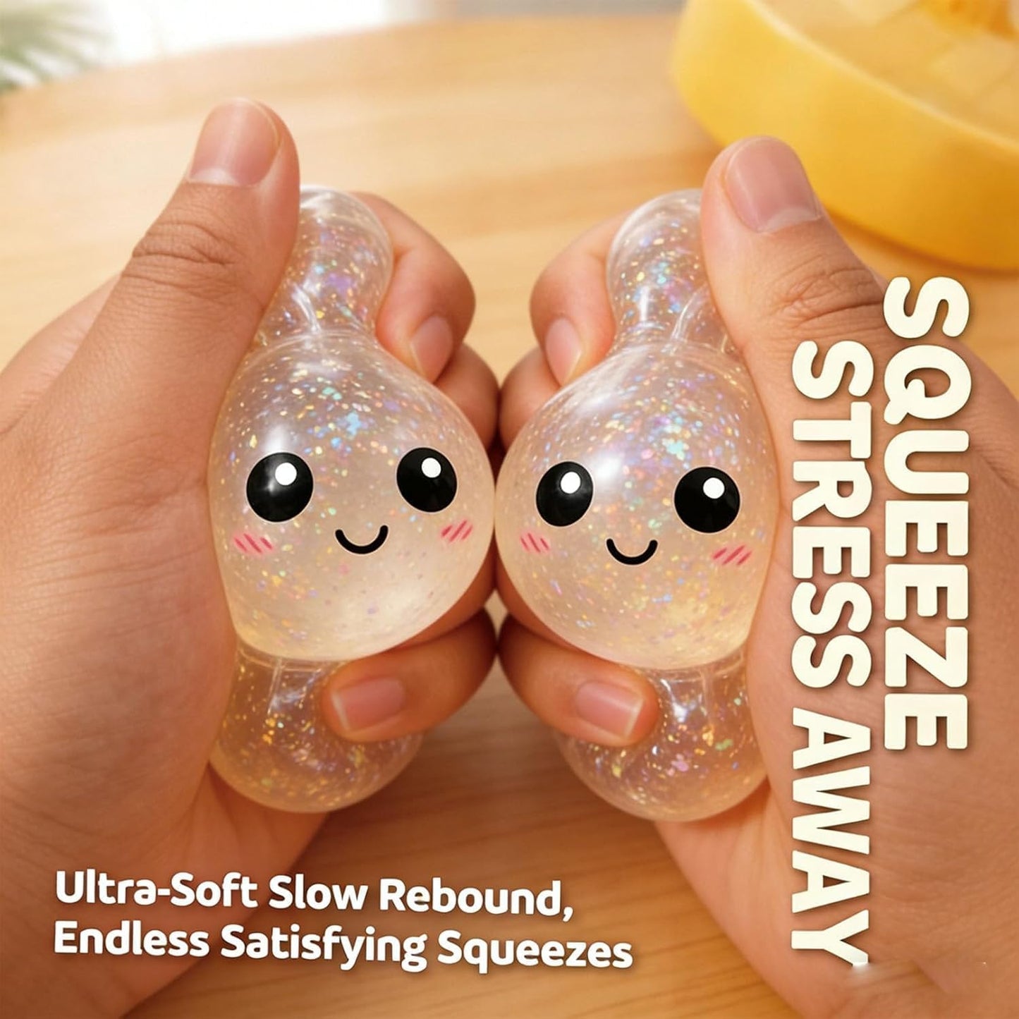 Glitter dumplings - funny meme toy