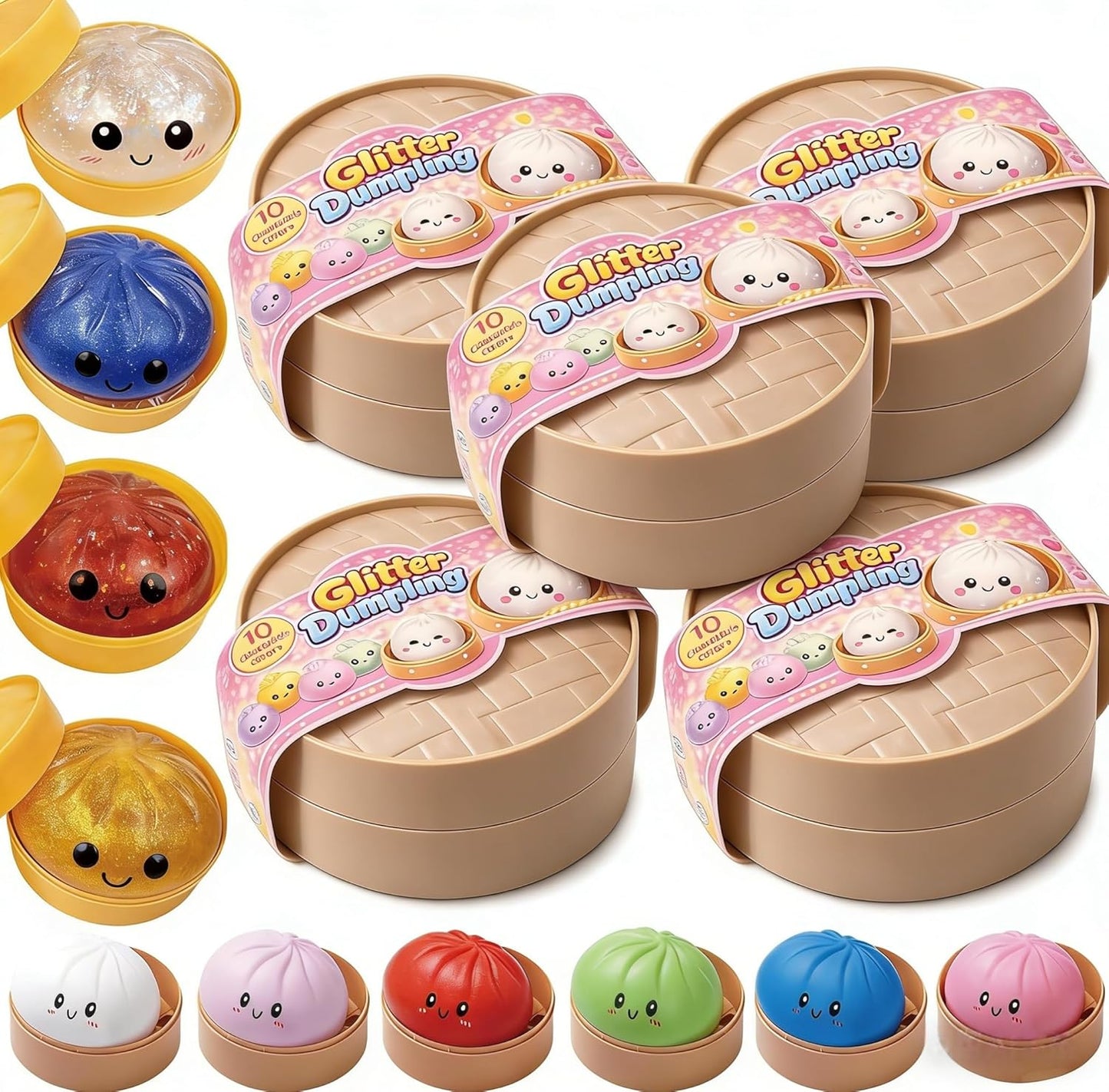 Glitter dumplings - funny meme toy