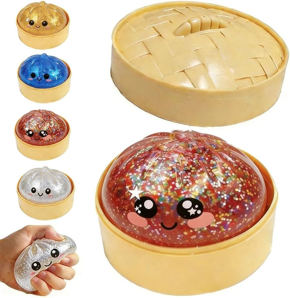 Glitter dumplings - funny meme toy